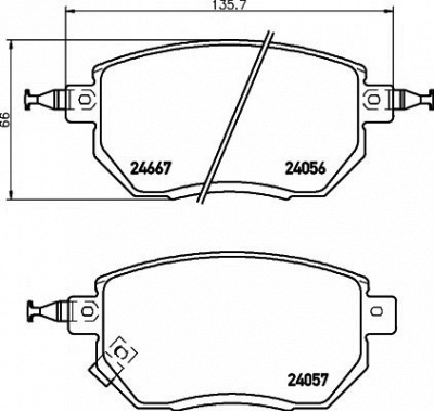 HELLA PAGID 8db355011101 -  Комплект тормозных колодок, дисковый тормоз
